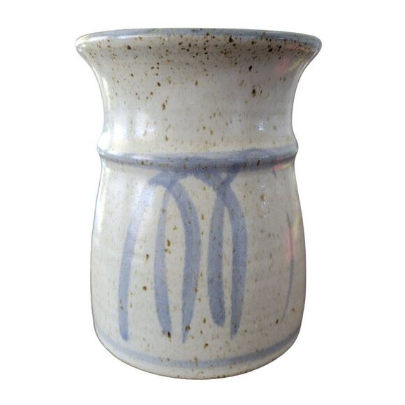 Vintage Korn Pottery Studio Speckled Stoneware Ceramic Vase - Picture 1 of 9